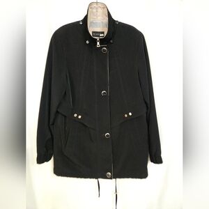 Braetan Black Lined Rain Long Fit Jacket